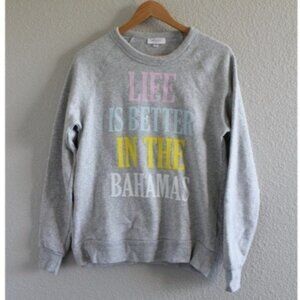 Light Gray Bahamas Graphic Long Sleeve Sweatshirt Size XL